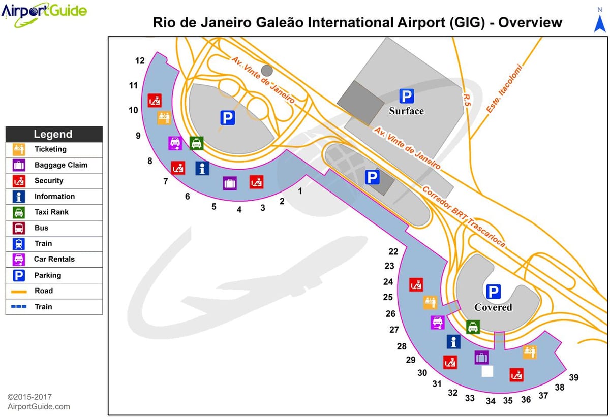 Rio de Janeiro aeroporto mappa