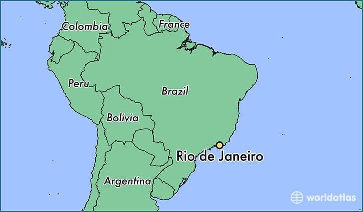 la mappa mostra Rio de Janeiro