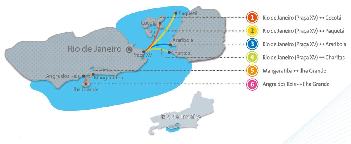 Rio de Janeiro barca mappa