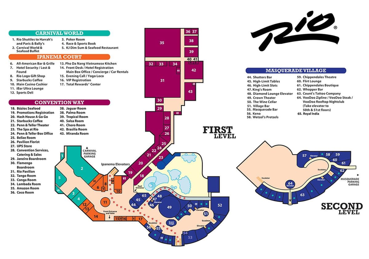 mappa di Rio casinò