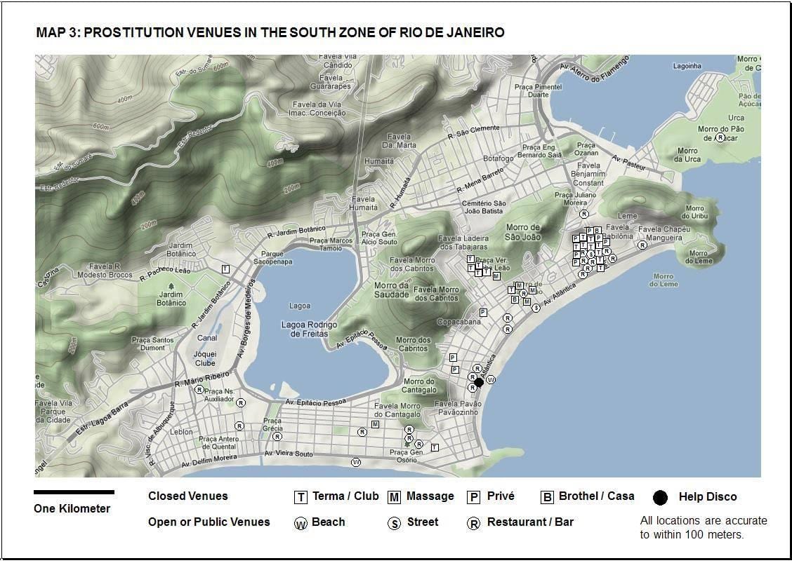 mappa di Rio de Janeiro quartiere a luci rosse