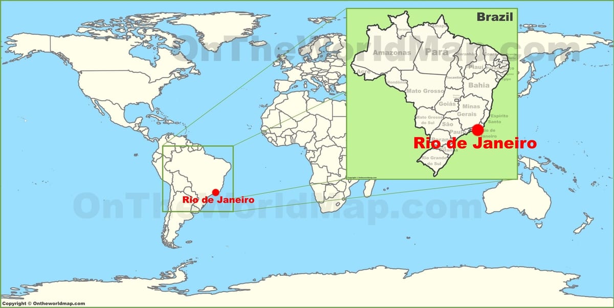 dove è Rio de Janeiro situato nella mappa del mondo