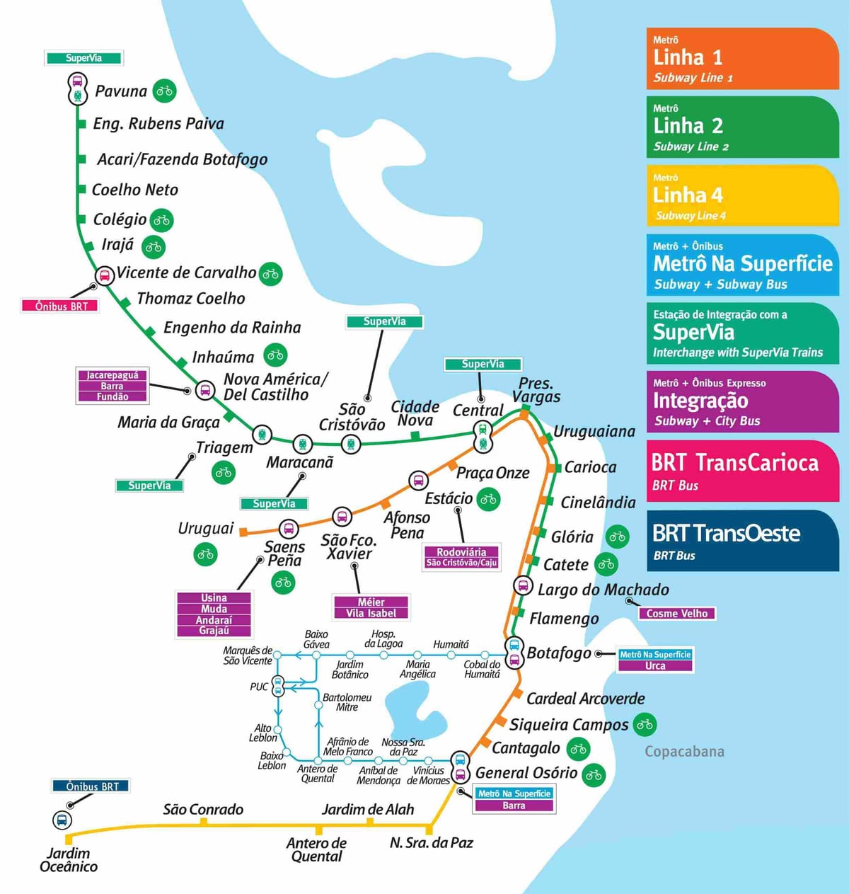 Rio de Janeiro mappa della metropolitana pdf
