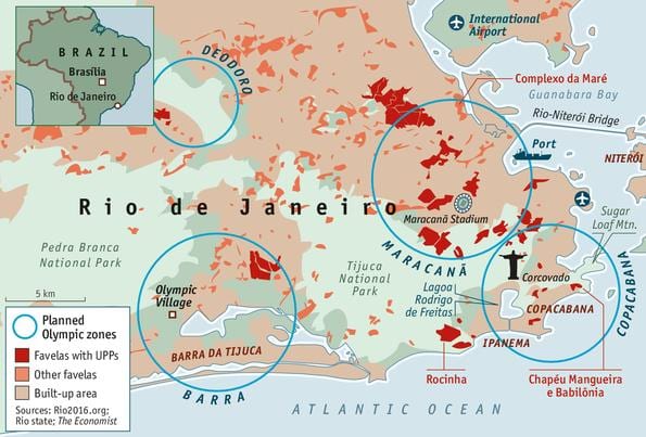 sicurezza mappa di Rio de Janeiro