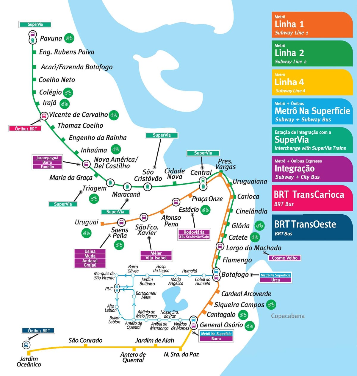 metropolitana di Rio de Janeiro mappa