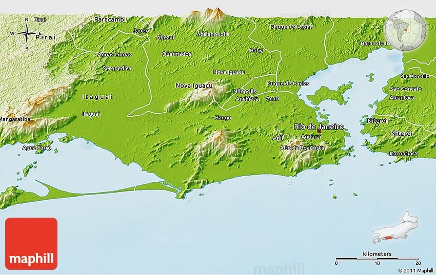 mappa geografica del Rio