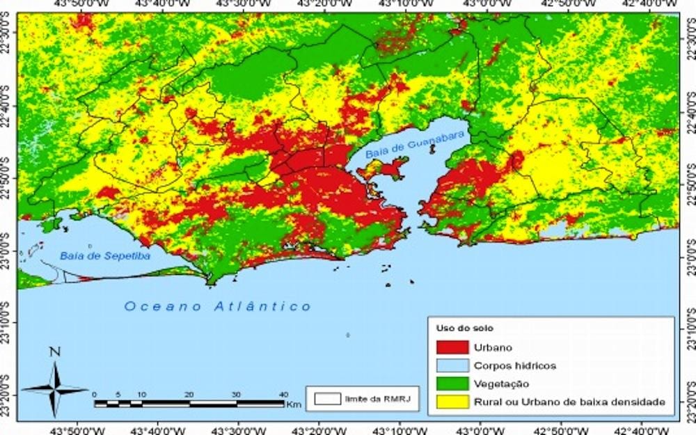 mappa topografica di Rio