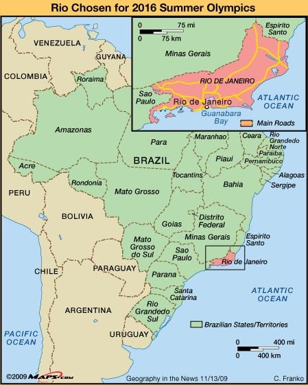 Rio comuni, ordinati per distanze mappa