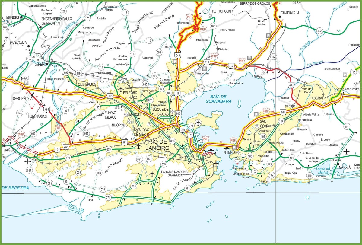 Rio de Janeiro mappa stradale