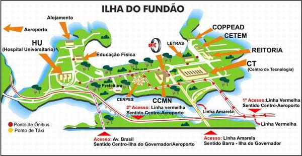 Rio de Janeiro mappa delle scuole