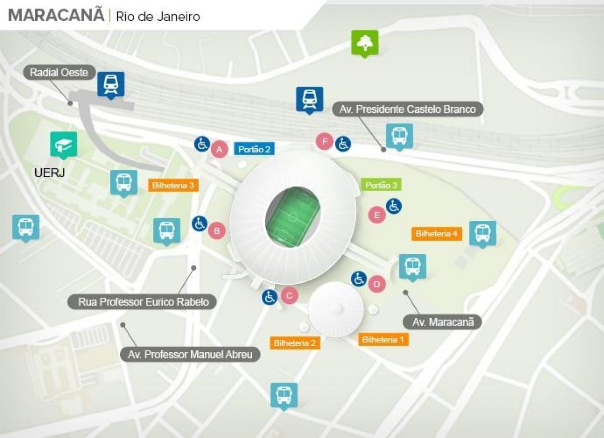 Rio de Janeiro, stadio mappa