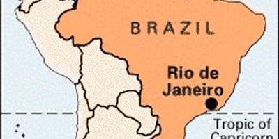 Rio de Janeiro in brasile mappa