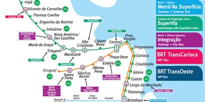 Rio de Janeiro mappa della metropolitana