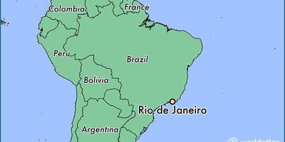 Rio de Janeiro, brasile mappa