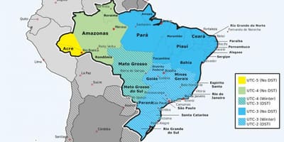 Rio fuso orario mappa