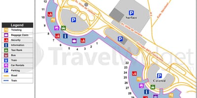 Mappa di Rio de Janeiro (gig aeroporto