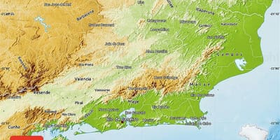 Mappa topografica di Rio 