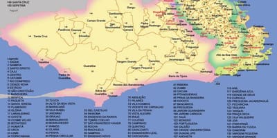 Mappa di Rio de Janeiro quartieri