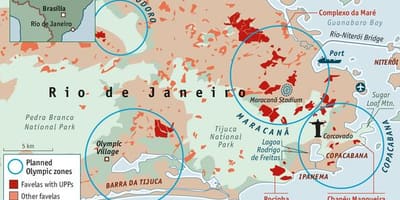 Sicurezza mappa di Rio de Janeiro