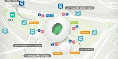 Rio de Janeiro, stadio mappa