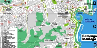 Mappa di Rio tour a piedi