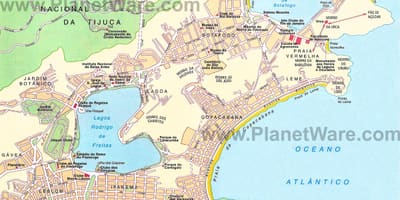 Mappa delle spiagge di Rio de Janeiro